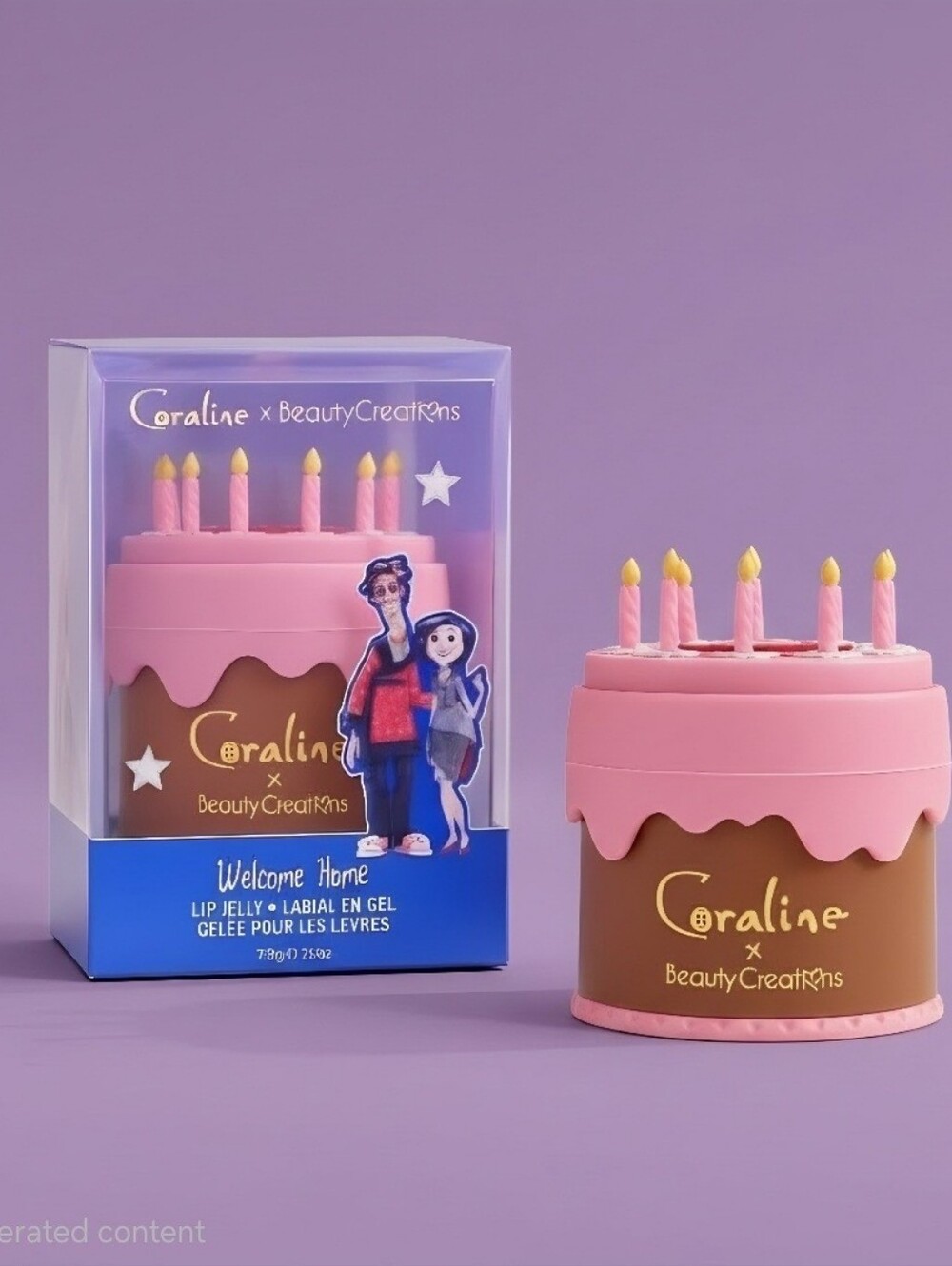Beauty Creations Pink and Brown Birthday Cake Lip Jelly